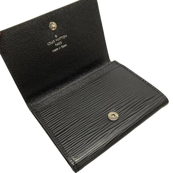 LOUIS VUITTON Enveloppe Carte de Visite Noir Epi - Picture 7 of 10